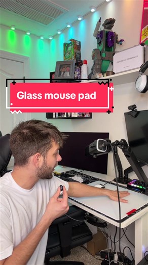 This glass mouse pad is honestly so great for mouse and keyboard gaming 👌🏼 #gaming #glassmousepad #tiktokshopholidayhaul