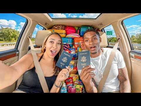 OUR FIRST COUPLES ROAD TRIP! *Driving To Another Country* 👀
