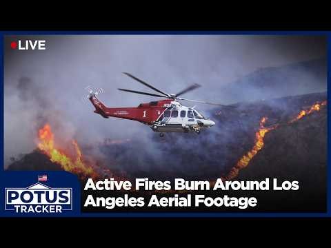 LIVE | Los Angeles Wildfires Aerial View Live Updates | AA114