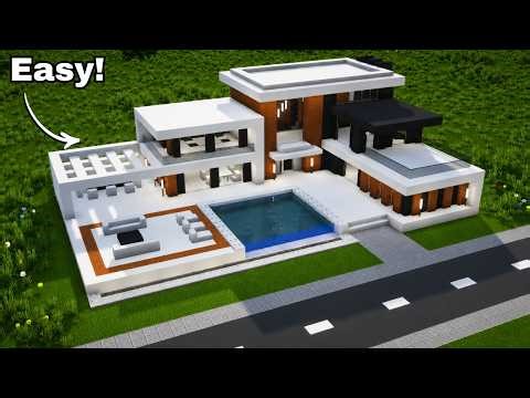Minecraft: How to Build a Modern House Tutorial (Easy) 🏠