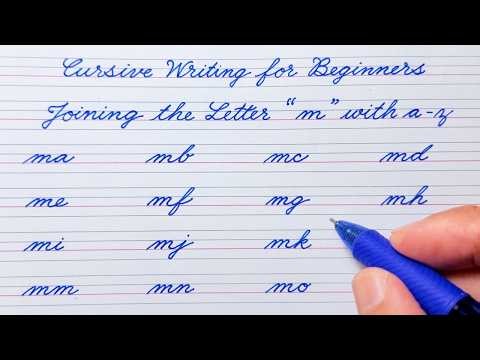 Cursive Writing for Beginners | Joining Letter "m" with a–z | Cursive Handwriting Practice | abcd