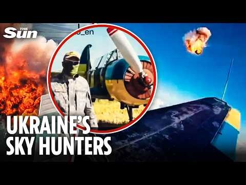 In the cockpit with Ukraine’s ‘Sky Hunters’ using vintage plane to down endless Russian drones