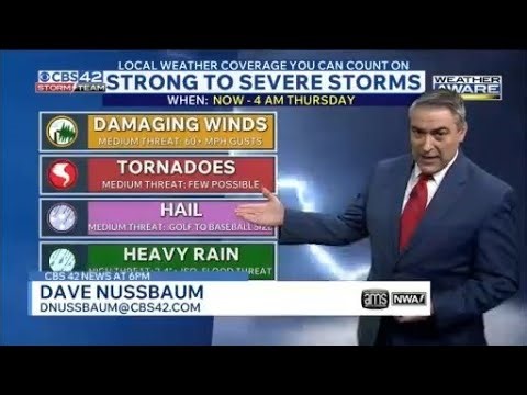 Tracking Strong to Severe Storms Across Alabama, Flooding Rains Tonight - CBS42 News @ 6pm
