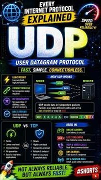 Every Internet Protocol Explained 🌐- UDP⌨️ #shorts
