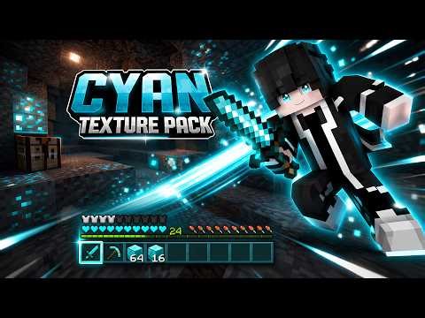 Best Cyan Theme Texture Pack PVP+SMP!