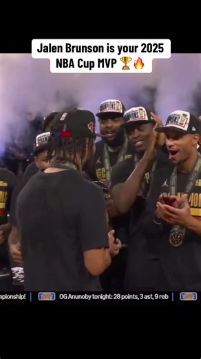 Jalen Brunson Named NBA Cup MVP 2025