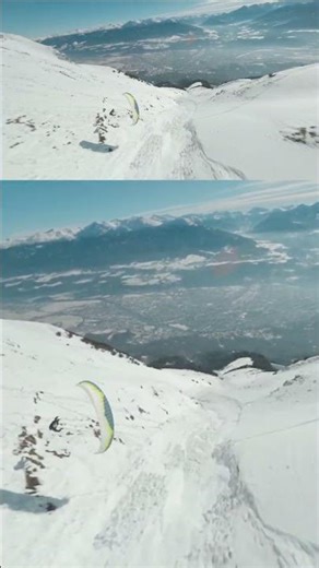UNBELIEVABLE Drone Footage Captures Speed-Flyer Racing Down Alpine Mountains #shorts