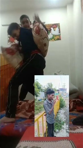 pillow fight Brother V's Brother 😂#pillow fight #fighting #shorts #youtubeshorts #littleRoutinevlogs