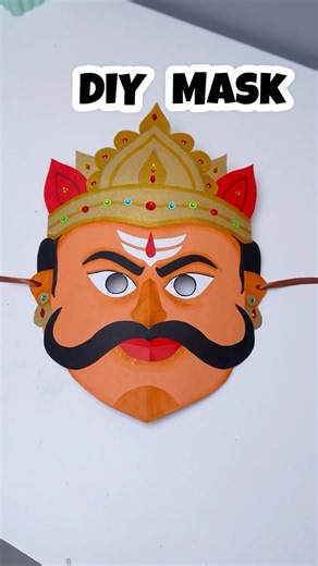 Ravan Mask for Dussehra #diy #dussehra #ravan #raavan #craft
