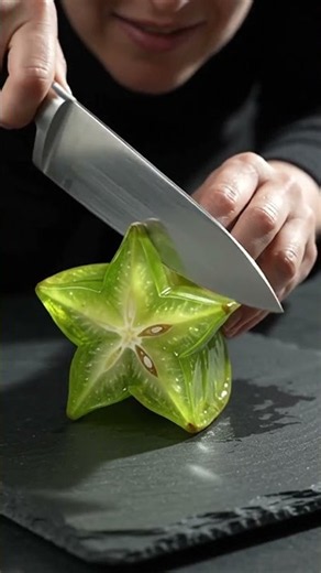 glass fruit cutting #starfruit #tropical #asmr