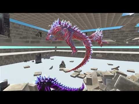 The Battle Arena couldn't hold the power of the 3 of them Godzilla Earth Battle - ARBS