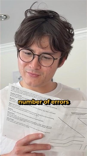 showing michael and dan my driving test report card