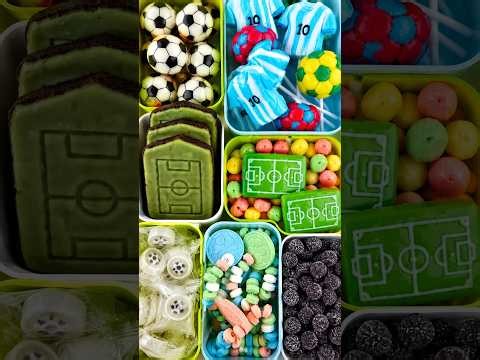 Making School Lunch with ⚽️  CANDY Food *BENTO Box* Satisfying Video ASMR COMPILATION #18! #asmr 🏆🍭🍓