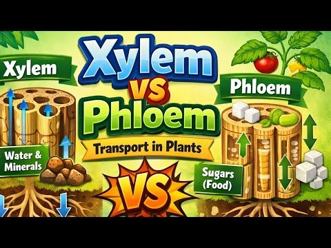 Xylem & Phloem | Structure, functions and differences [Biology]