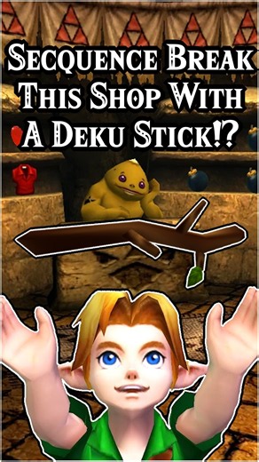 How To Use A Deku Stick To Sequence Break This Shop In Ocarina of Time!