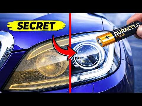 Restore Old Headlights to NEW in 1 Minute with Old Batteries! Genius Trick SECRET