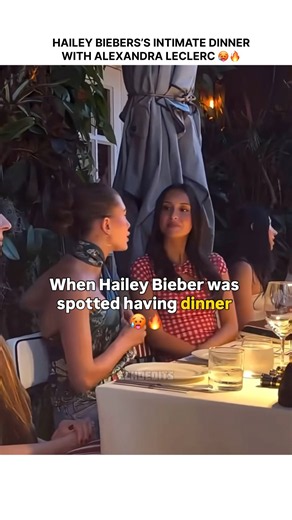 Hailey Bieber had dinner with Alexandra leclerc🥵🔥 #ytshorts #shorts #viral #edit
