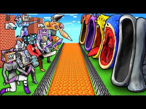 SURVIVAL BASE of SEA EATER MONSTERS vs TITAN BOSS and TV WOMAN in MINECRAFT animation - All Episodes