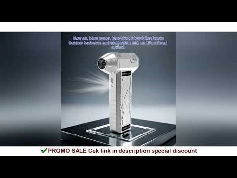 Mini Handheld Turbine Fan with 4 Speed Settings, Night LED Lighting, Portable One-Key Turbine for In