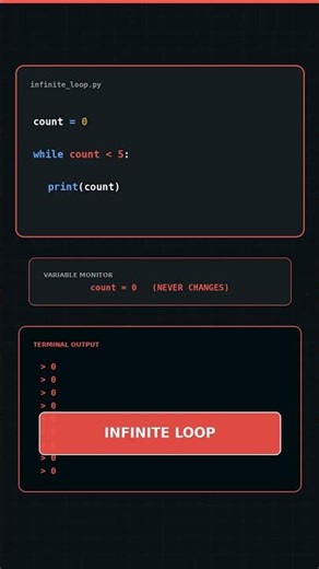 🔥 Python Infinite Loop: The ONE Mistake Every Beginner Makes!