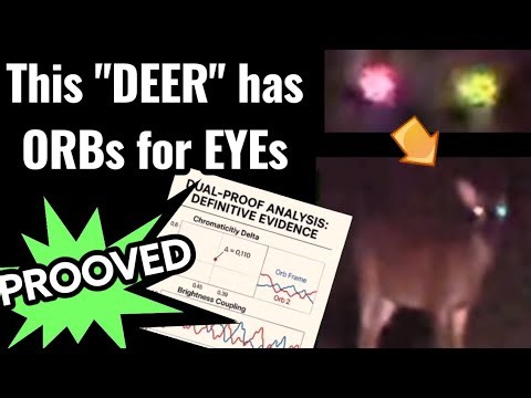 "Deer" Eyeballs: PROOVED to NOT be an eye reflection. Orb Eyes, Morphing Alien Sighting, ufo