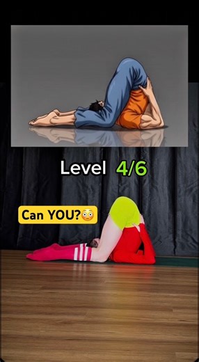 This challenge starts easy… and gets real very fast 😅 Anime-inspired 6 Levels — how far can YOU go? Comment your level 👇 #flexibility #yogachallenge #yogaposes #stretching #acrobatics #calisthenics #yogapractice #yogaflow #gymnastics #poledance #contortion #mobilitytraining | Flex with Olha