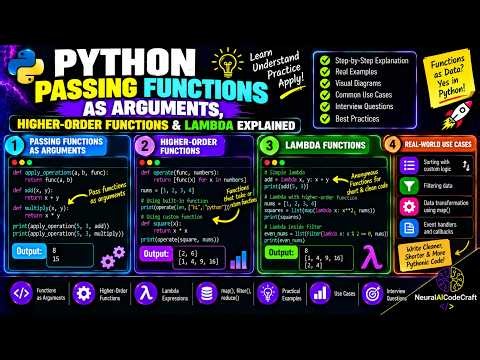 Python: Passing Functions as Arguments, Higher-Order Functions & Lambda Explained