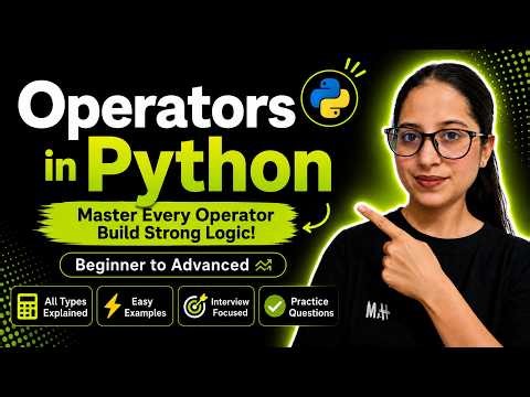 Python Operators in One Shot 🔥 | Complete Beginner to Pro Guide (With Practice) | Code With Harshita
