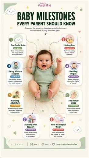 8 Baby Milestones Every Parent Should Know in the First Year | Baby Development Miletones