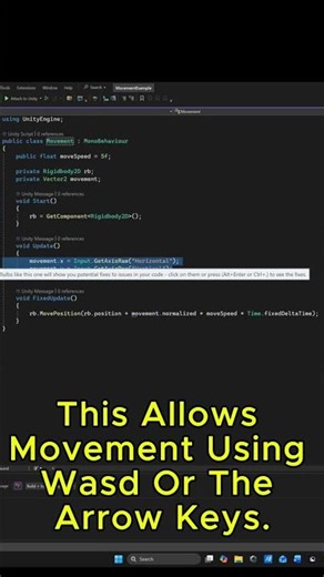 Learn how to create smooth 2D top-down movement in Unity using Rigidbody2D and C#.
