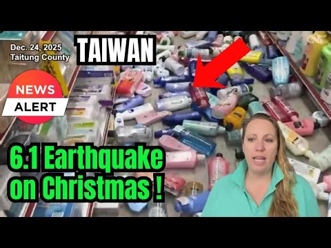 MAXIMUM seismic INTENSITY REACHED ! M6.1 hits Taiwan with a loud roar and bang - Residents in fear !