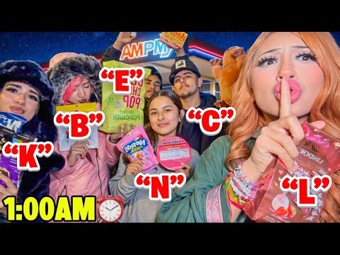 WE SNUCK OUT TO GET SNACKS THAT START WITH THE FIRST LETTER OF OUR NAMES