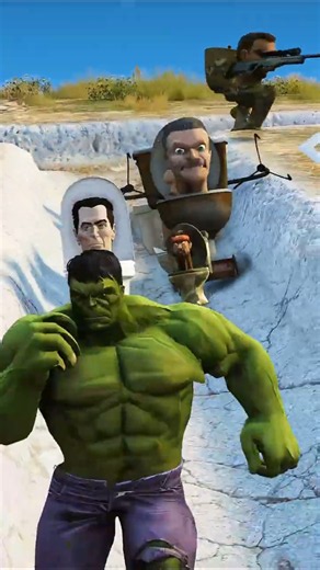 HULK TRANSFORMS INTO SKIBIDI TOILET! SPIDER-MAN RESCUE 🚽🦸‍♂️ #spiderman #shorts