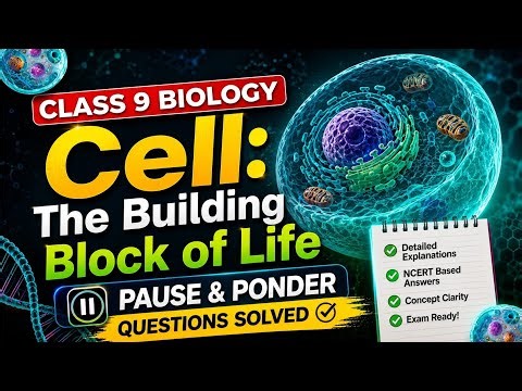 Cell: The Building Block of Life 🔬 | Pause & Ponder Solutions | Class 9 Science | Part 2 |
