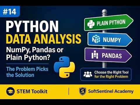 Python Data Analysis: NumPy, Pandas or Plain Python? | Learn Python 5 Minutes A Day | STM Toolkit