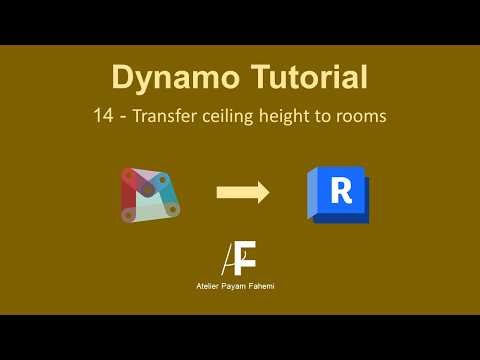 14-Dynamo tutorial: Transfer ceiling height to rooms using RayBounce