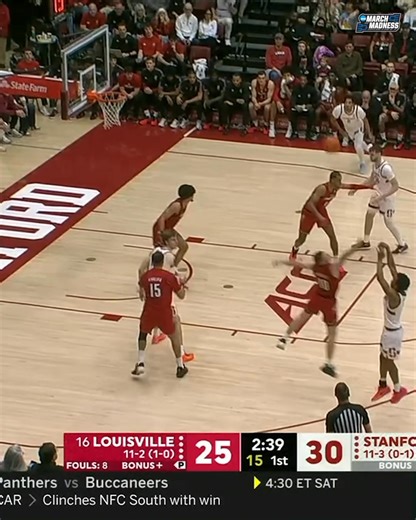 Ebuka Okorie dropped 28 points to lead Stanford to it’s first ever win over Louisville 🔥 | March Madness Men's Basketball