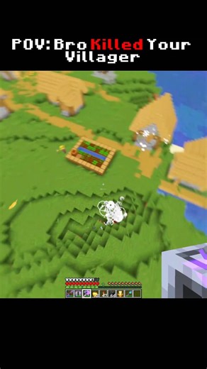 He killed my villager again🥀🔥| #shorts #jiffy #minecraft #trending #mcpe #bedrock #mincraftpvp