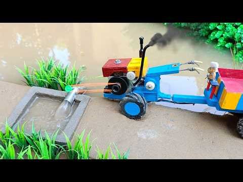 Diy diorama making mini motor water pump science project