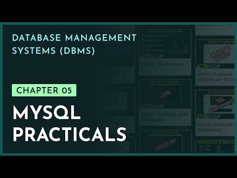 MySQL Practicals | Chapter 5 | Database Management Systems (DBMS)
