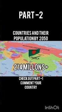 Countries and their population by 2050 projected population #geographythroughmaps #geography part 2