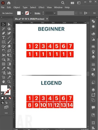How to Create Number Sequences in Adobe Illustrator | Easy Illustrator Tips for Beginners #shorts