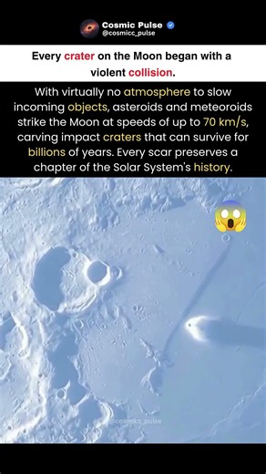 Every Moon Crater Tells the Story of a Violent Impact 🌕☄️ #shorts #trending #viral #space #planet