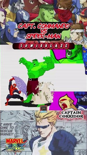CAPTAIN COMMANDO finishes SPIDER-MAN in MvC 🦸‍♂️🕷️