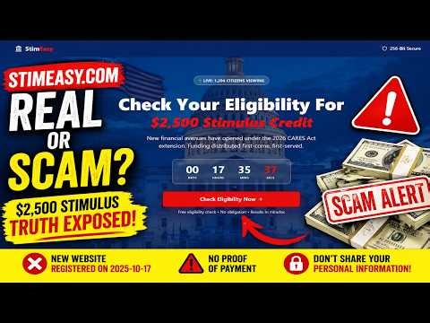StimEasy.com Review 🚨 $2,500 Stimulus Credit REAL or SCAM? Truth Exposed!