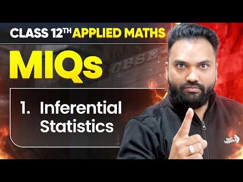 Most Important Questions Inferential Statistics Class12 Applied Maths | Cbse 2026