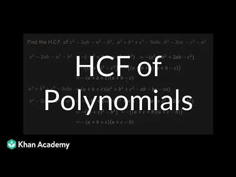 HCF of Polynomials | Algebraic expression and Identities | OD Grade 9 | Math | Khan Academy