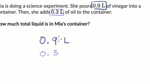 Adding decimals: science experiment