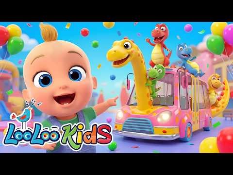 🦖Wheels on the DINO Bus with Zigaloo - LooLoo Kids Nursery Rhymes and Kids Songs