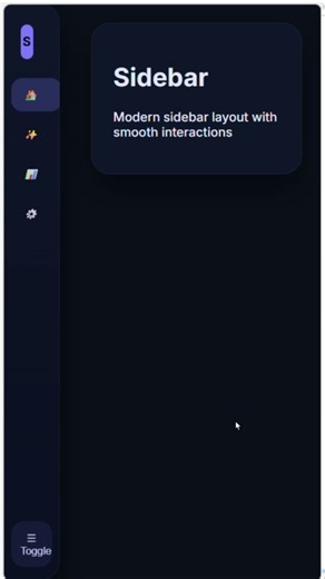 Modern Responsive Sidebar UI.